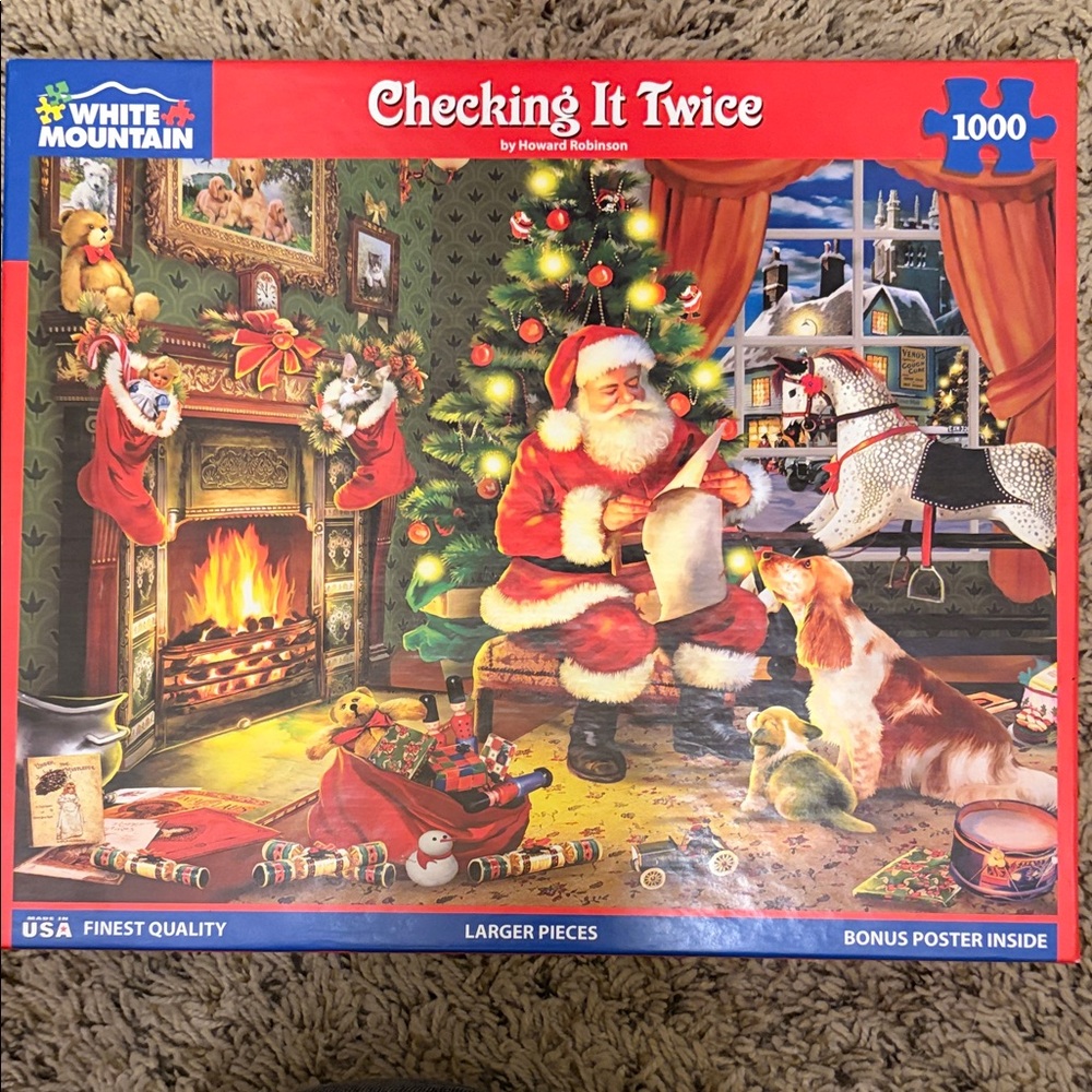 White Mountain Festive Santa Puzzle